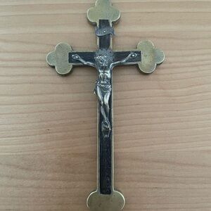 Bronze and rose wood crucifix